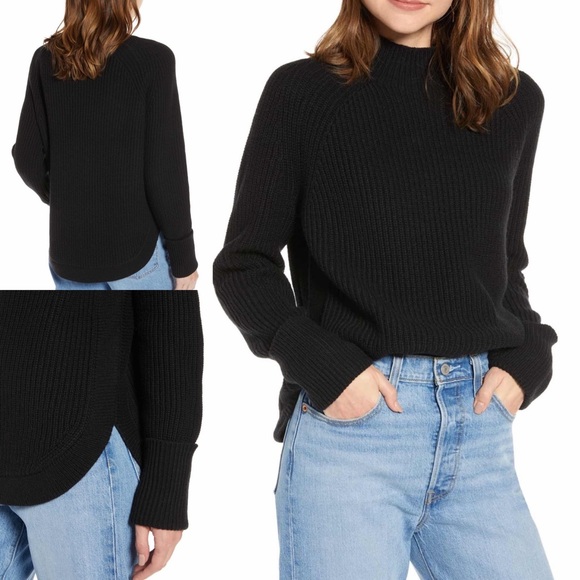 Treasure & Bond Sweaters - Treasure & Bond NWT  Mock Neck Black Sweater